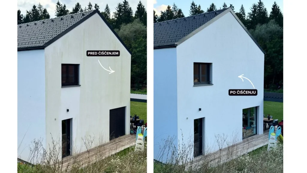 garancija ciscenja fasade rezultat pred in po